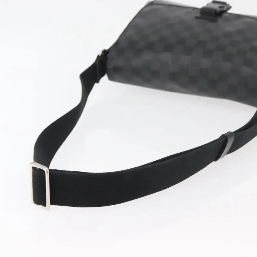 Louis Vuitton Damier Graphite Messenger PM Shoulder Bag Black